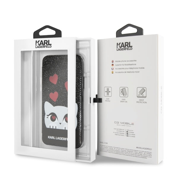 Karl Lagerfeld Valentine dėklas iPhone X/Xs – juodas -- iPhone X