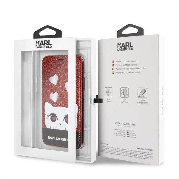 Karl Lagerfeld dėklas iPhone X/XS – raudonas -- iPhone X