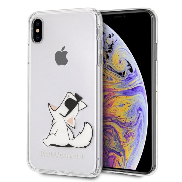 Karl Lagerfeld Choupette Fun dėklas iPhone XS Max – skaidrus -- iPhone XS Max