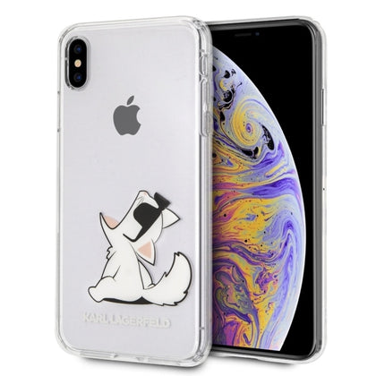 Karl Lagerfeld Choupette Fun dėklas iPhone XS Max – skaidrus -- iPhone XS Max