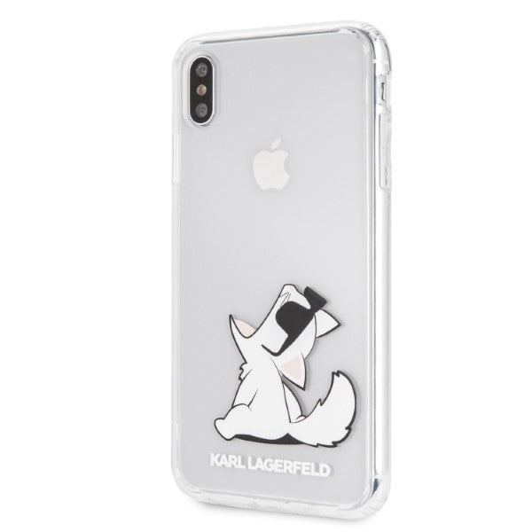 Karl Lagerfeld Choupette Fun dėklas iPhone XS Max – skaidrus -- iPhone XS Max