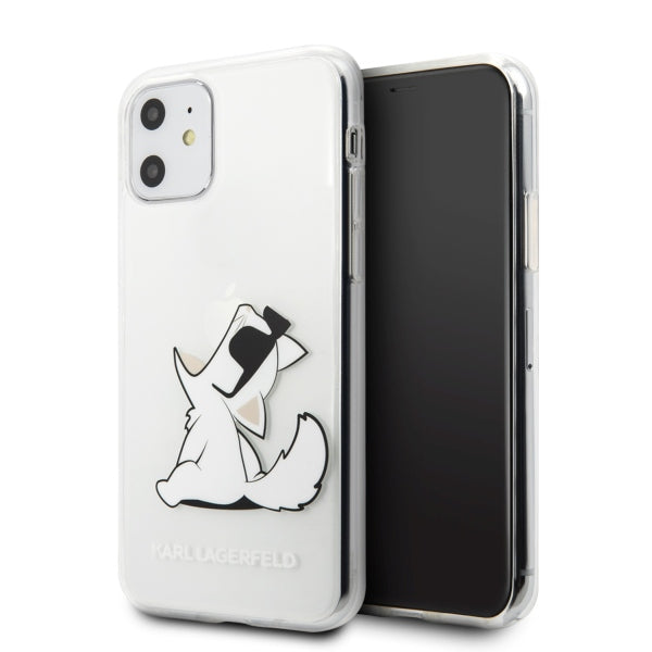 Karl Lagerfeld Choupette Fun dėklas iPhone 11/XR – skaidrus -- iPhone 11