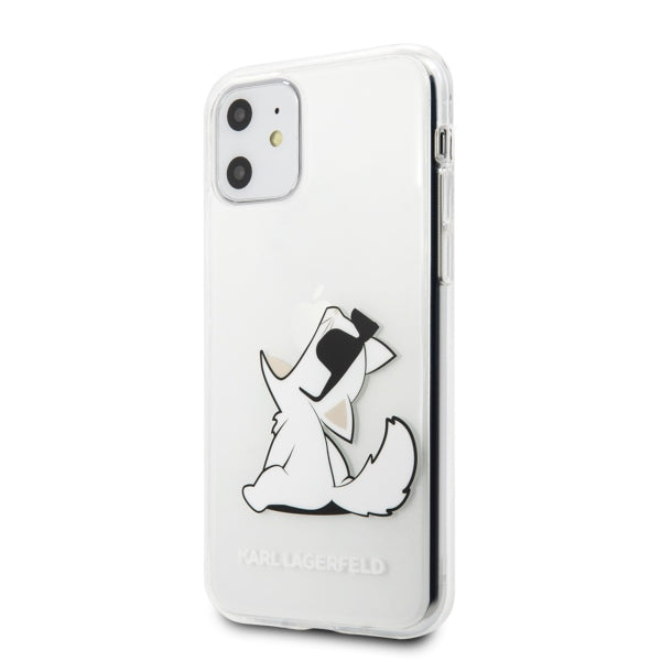 Karl Lagerfeld Choupette Fun dėklas iPhone 11/XR – skaidrus -- iPhone 11
