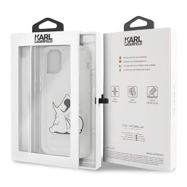 Karl Lagerfeld Choupette Fun dėklas iPhone 11/XR – skaidrus -- iPhone 11