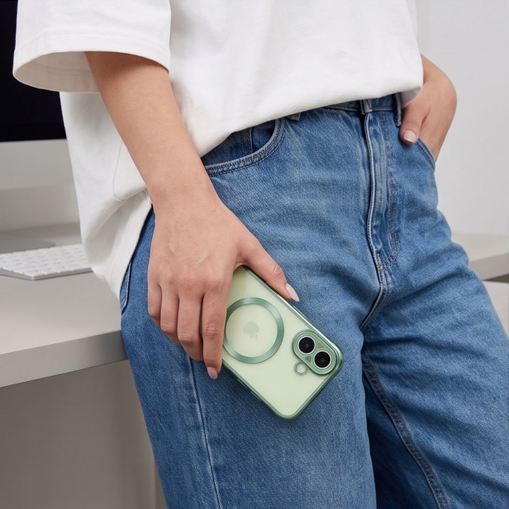 Dėklas Tech-Protect MagFlex iPhone 17, matinis pilkai žalias -- iPhone 17