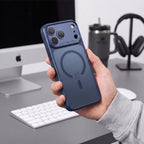 Dėklas Tech-Protect MagPrime MagSafe CC iPhone 17 Pro / 18 Pro, matinis tamsiai mėlynas -- iPhone 17 Pro, iPhone 18 Pro
