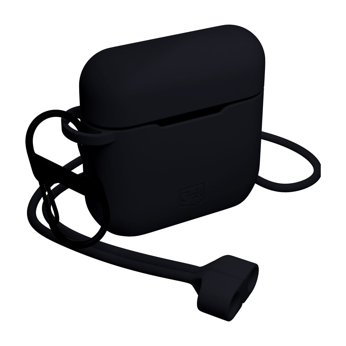3mk silikoninis AirPods dėklas, skirtas Apple AirPods 3 gen. - juoda -- Apple AirPods 3rd gen.