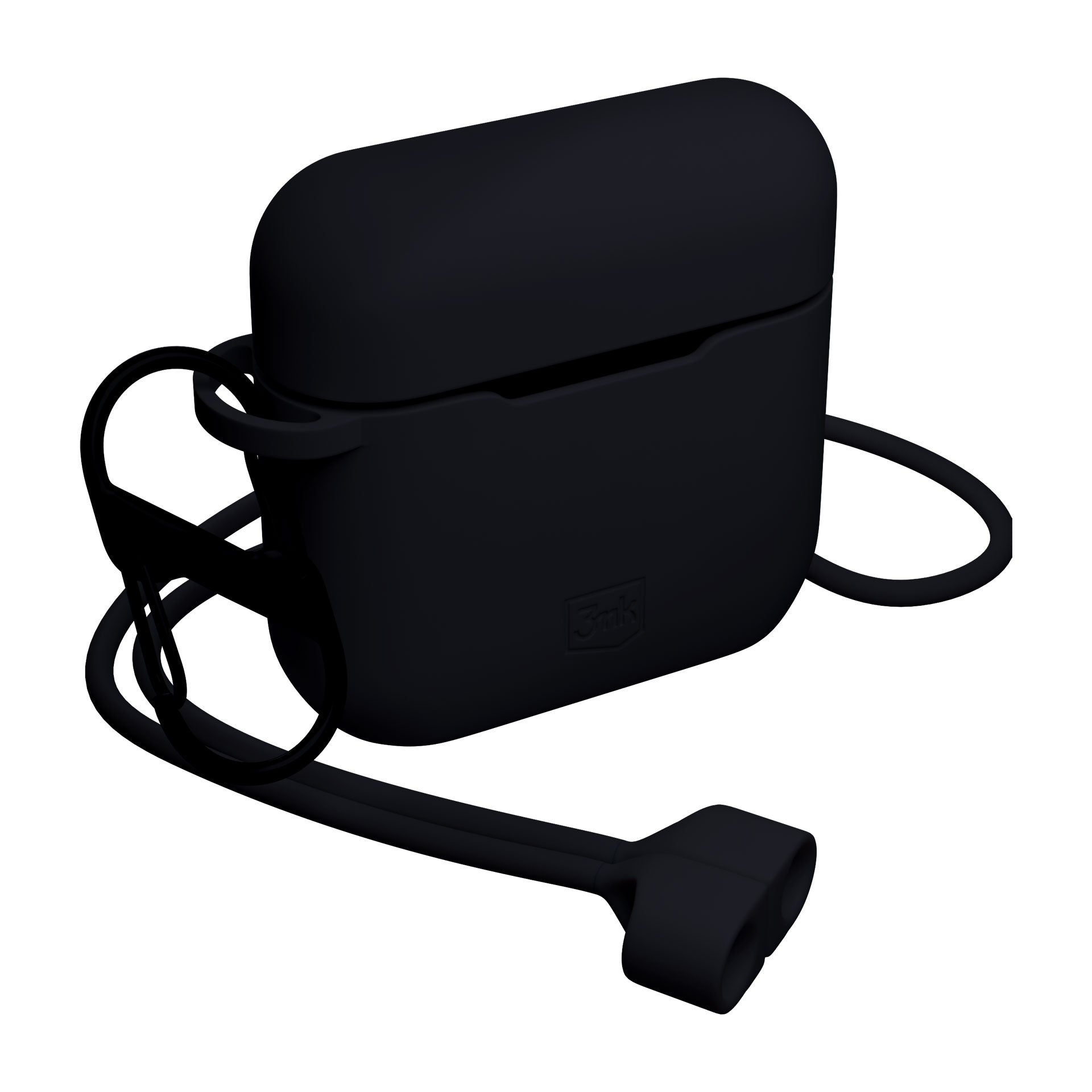 3mk silikoninis AirPods dėklas, skirtas Apple AirPods 3 gen. - juoda -- Apple AirPods 3rd gen.
