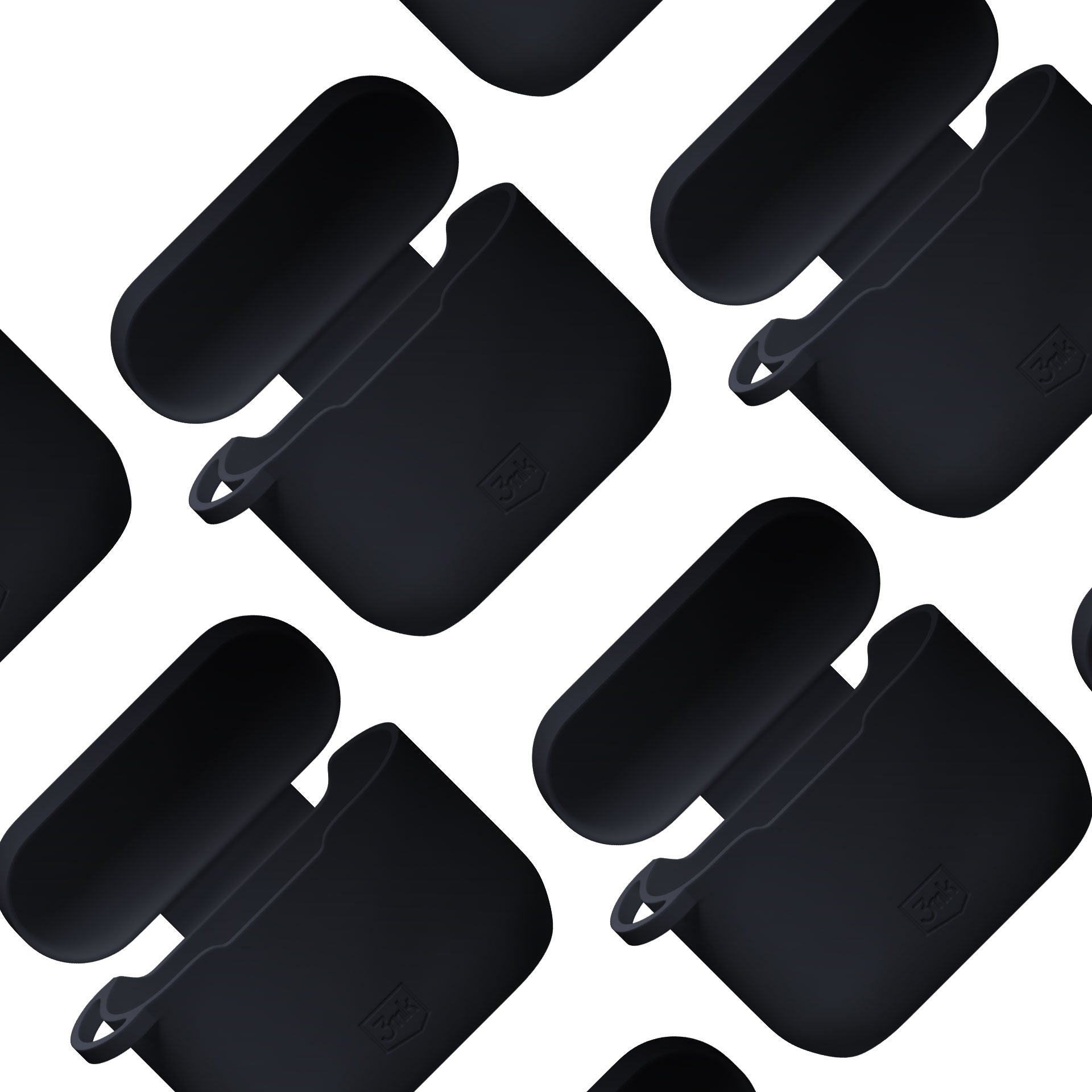 3mk silikoninis AirPods dėklas, skirtas Apple AirPods 3 gen. - juoda -- Apple AirPods 3rd gen.