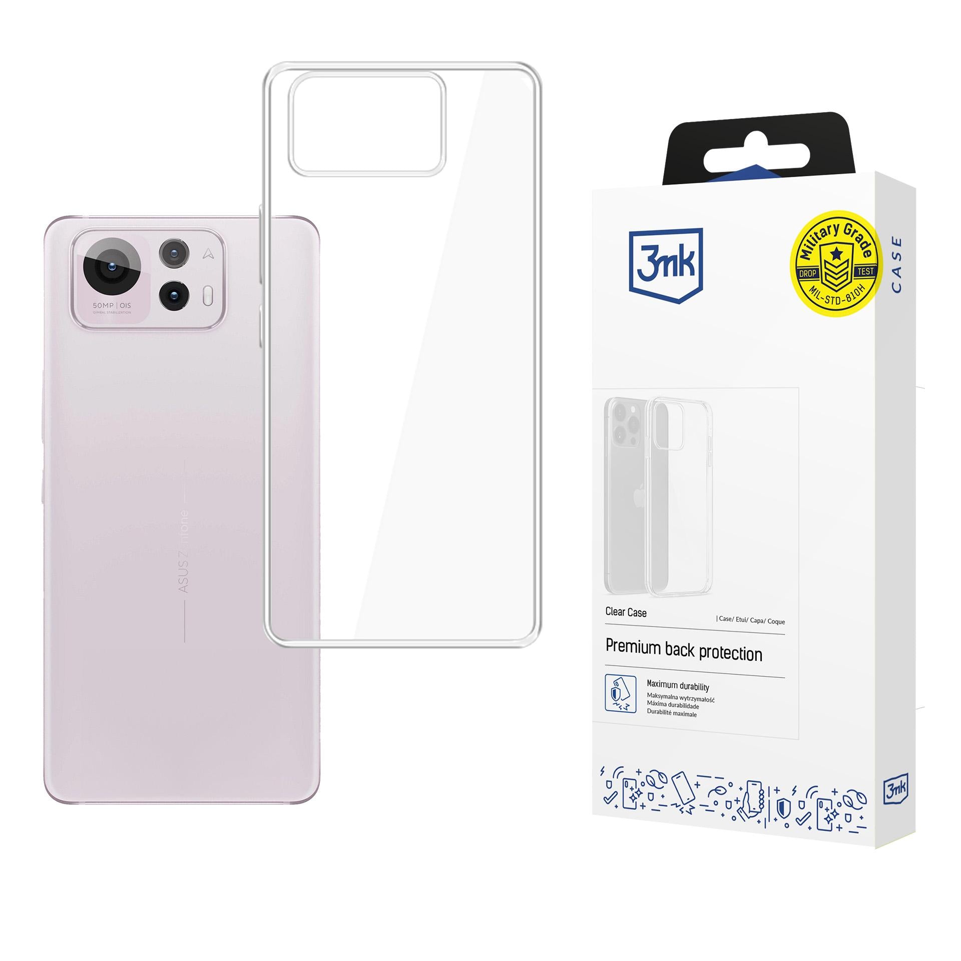 3mk Clear Case skirtas Asus Zenfone 12 Ultra – skaidrus -- Asus Zenfone 12 Ultra