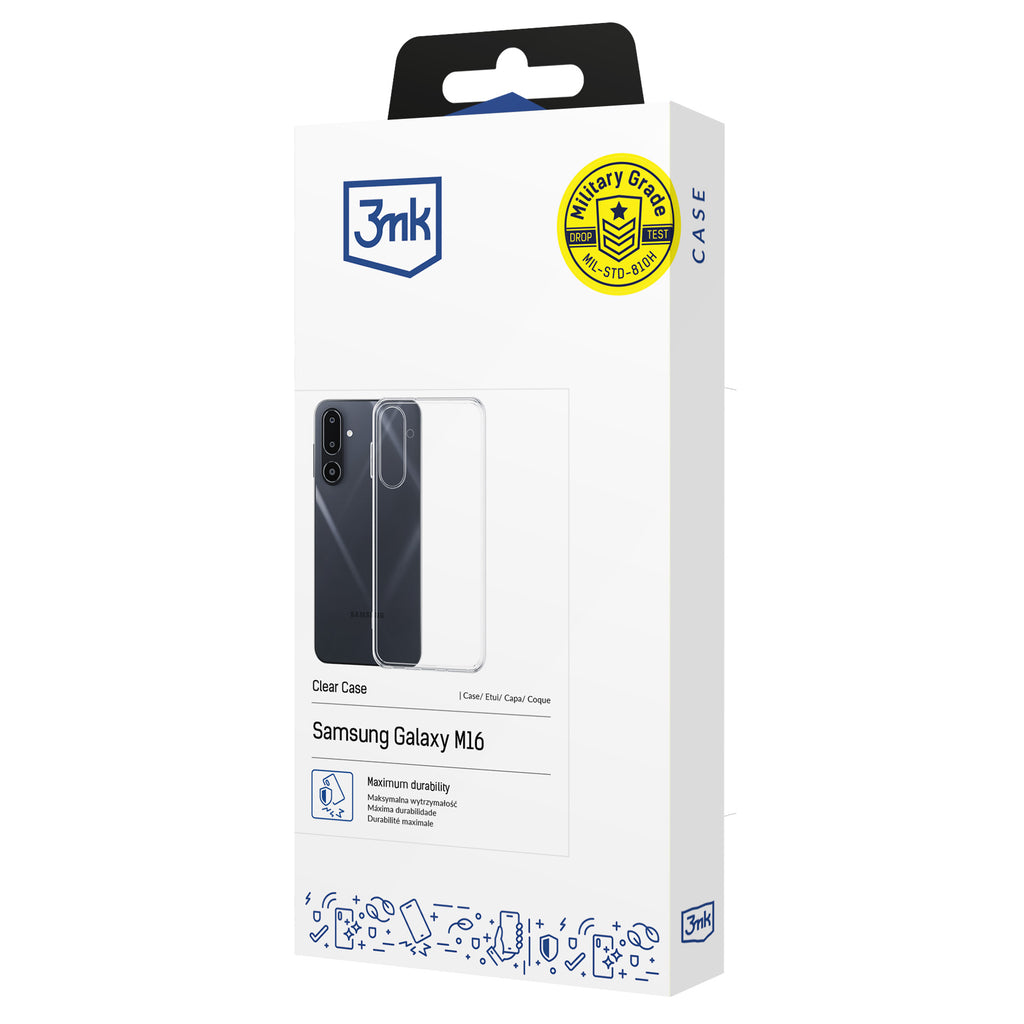 3mk Clear Case skirtas Samsung Galaxy M16 5G – skaidrus -- Samsung Galaxy M16