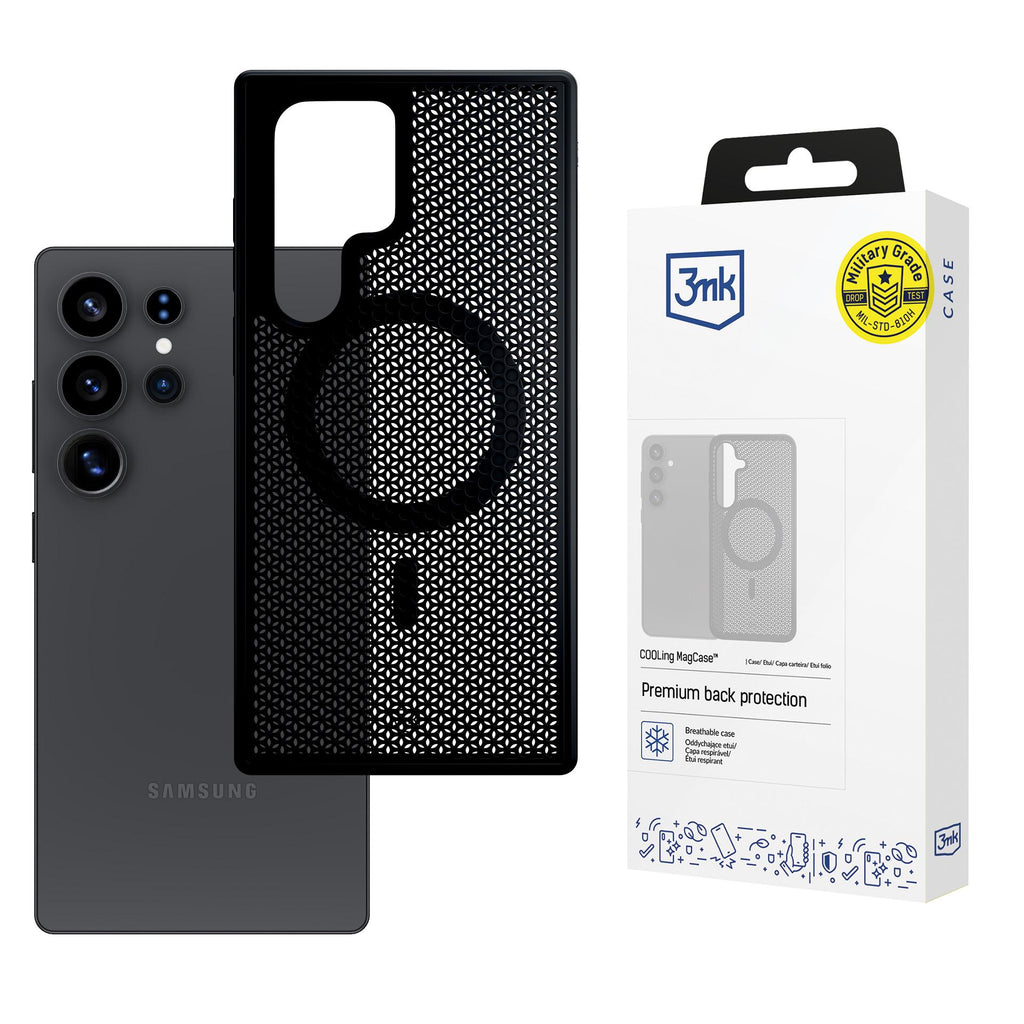 3mk COOLing MagCase, skirtas Samsung Galaxy S25 Ultra - juodas
