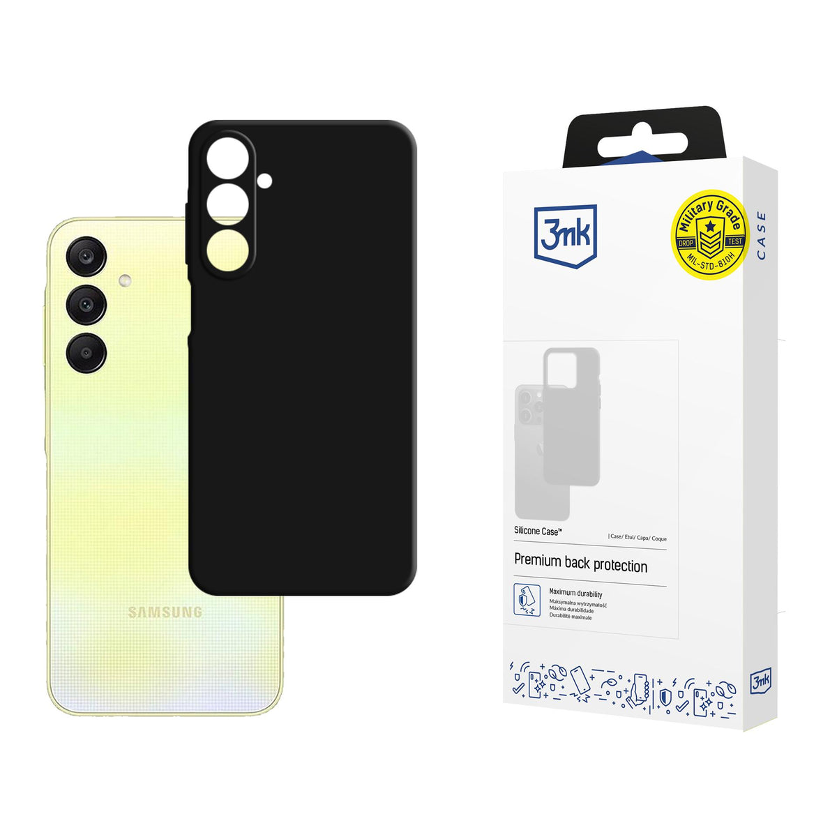 3mk silikoninis dėklas, skirtas Samsung Galaxy A26 5G – juodas