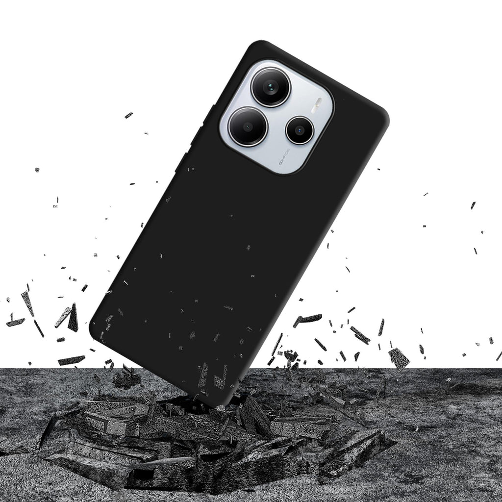 3mk silikoninis dėklas, skirtas Xiaomi Redmi Note 14 5G - juodas