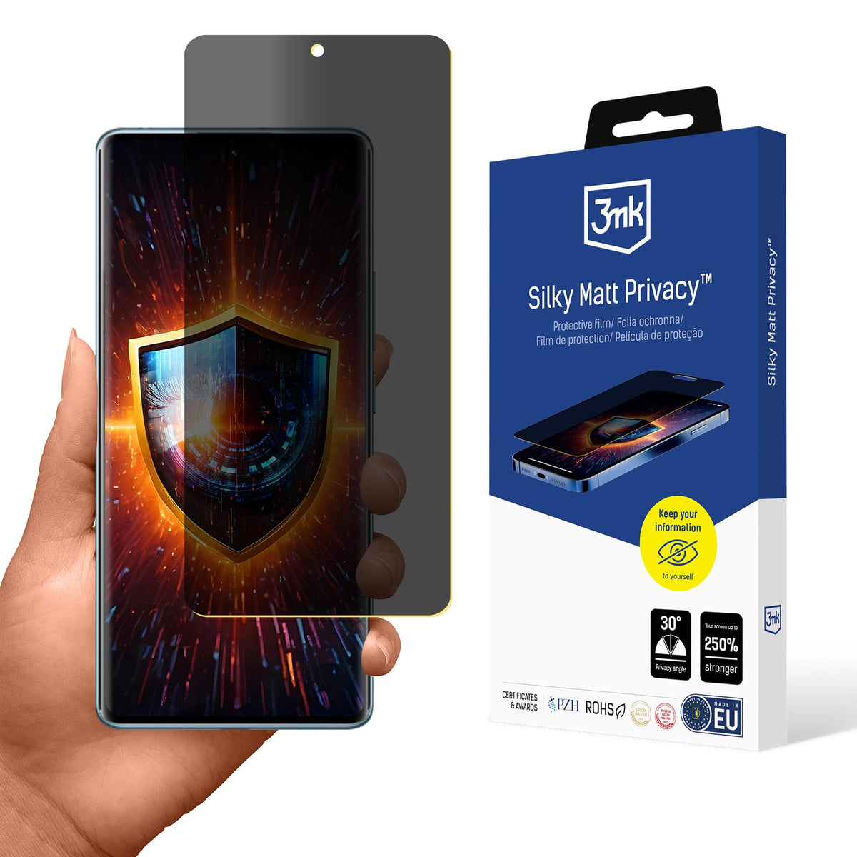„Xiaomi Redmi Note 14 Pro 4G“ privatumo filmas 3mk Silky Matt Privatumas