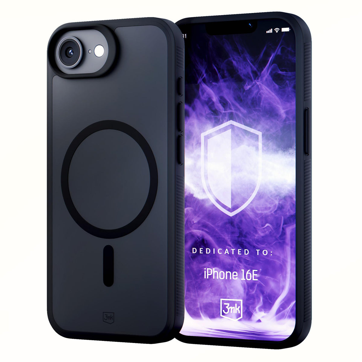3mk Smoke MagCase, skirtas Apple iPhone SE4/16E – matinė juoda -- Apple iPhone SE4
