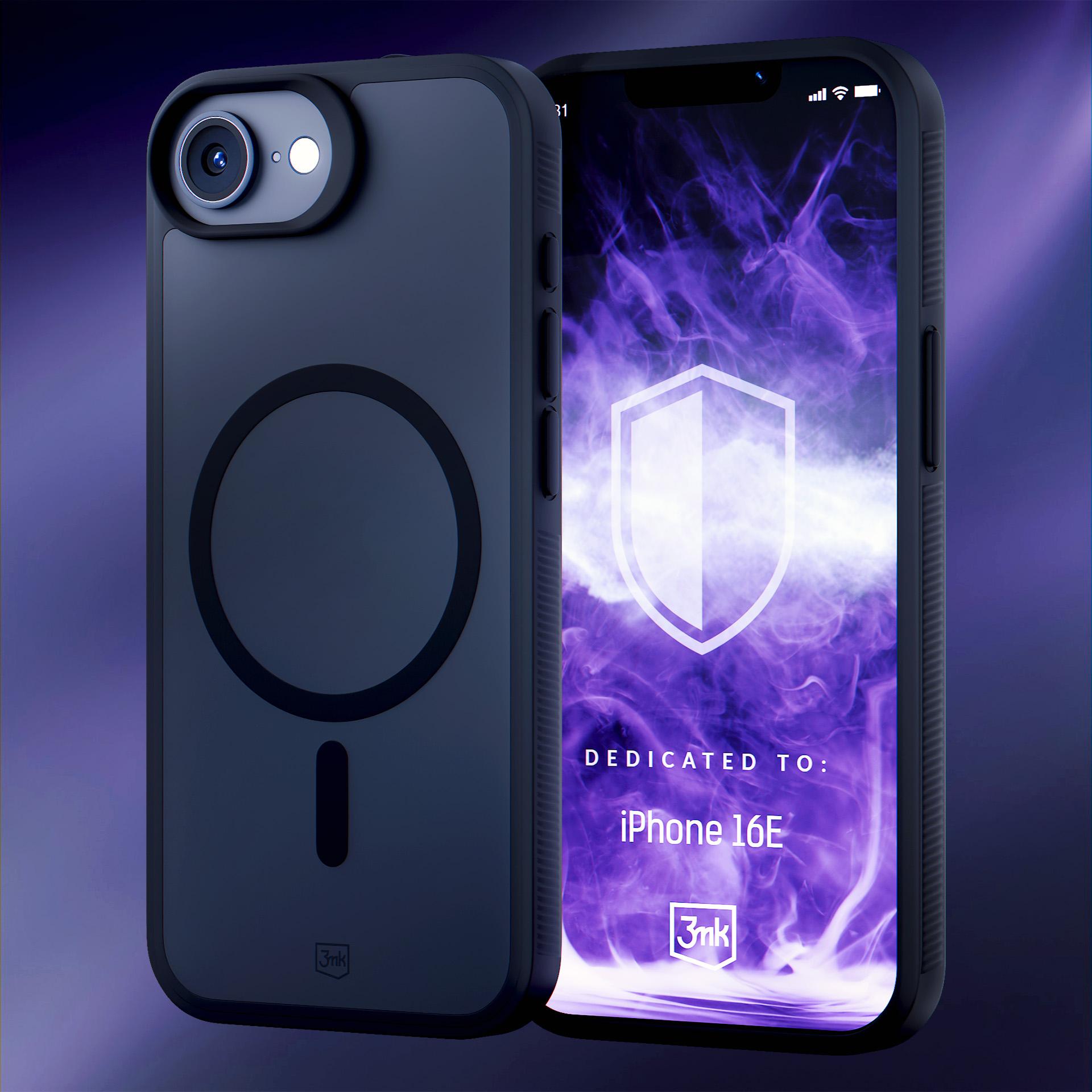 3mk Smoke MagCase, skirtas Apple iPhone SE4/16E – matinė juoda -- Apple iPhone SE4