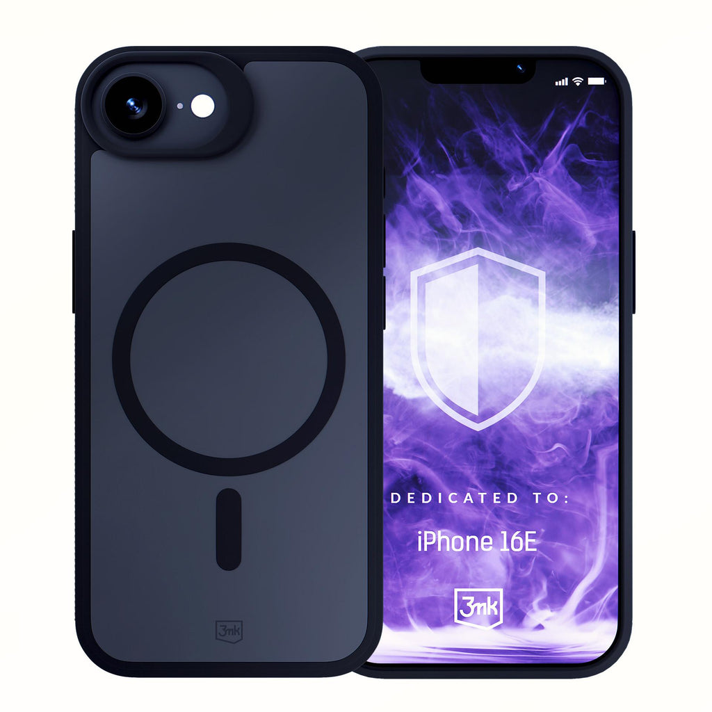 3mk Smoke MagCase, skirtas Apple iPhone SE4/16E – matinė juoda -- Apple iPhone SE4