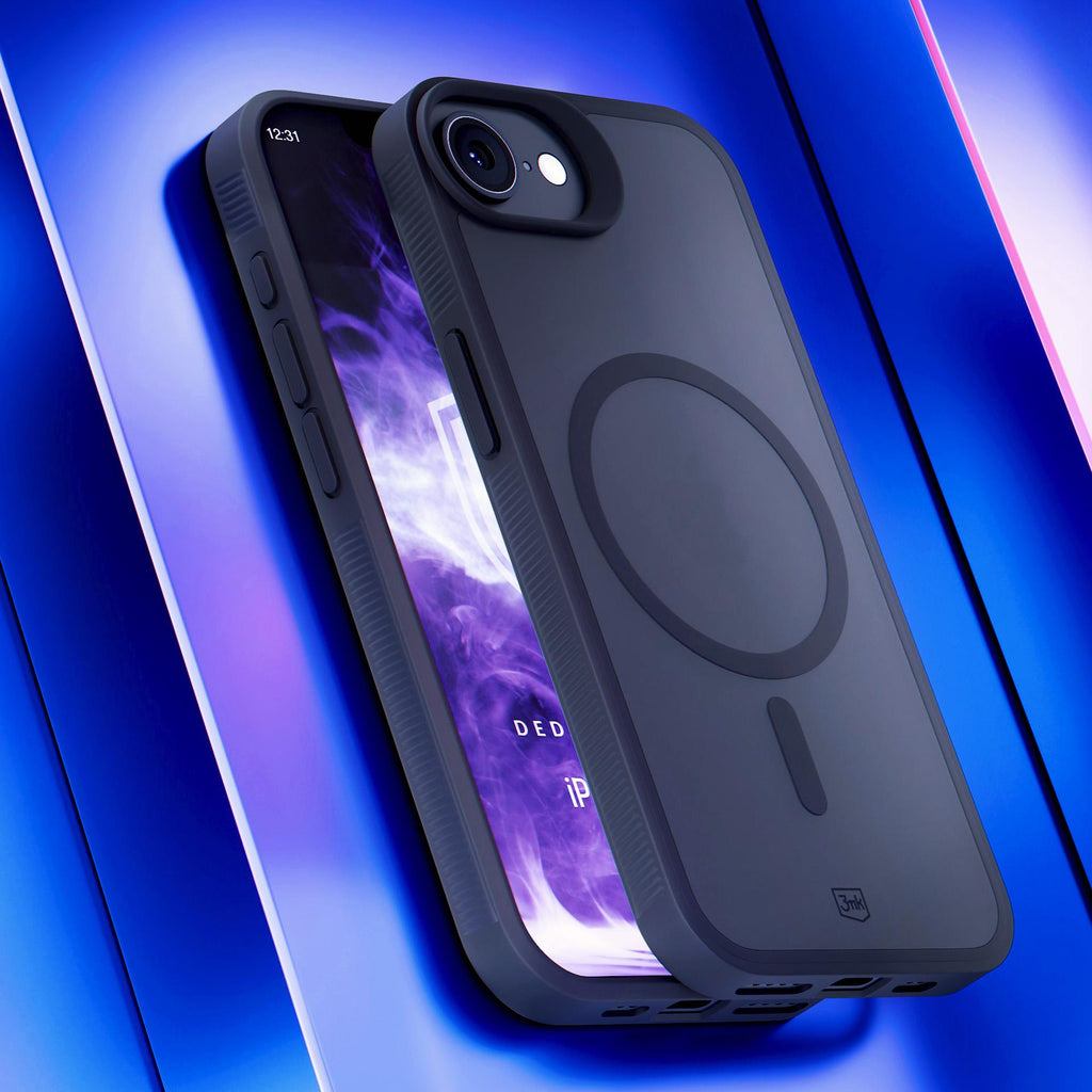 3mk Smoke MagCase, skirtas Apple iPhone SE4/16E – matinė juoda -- Apple iPhone SE4