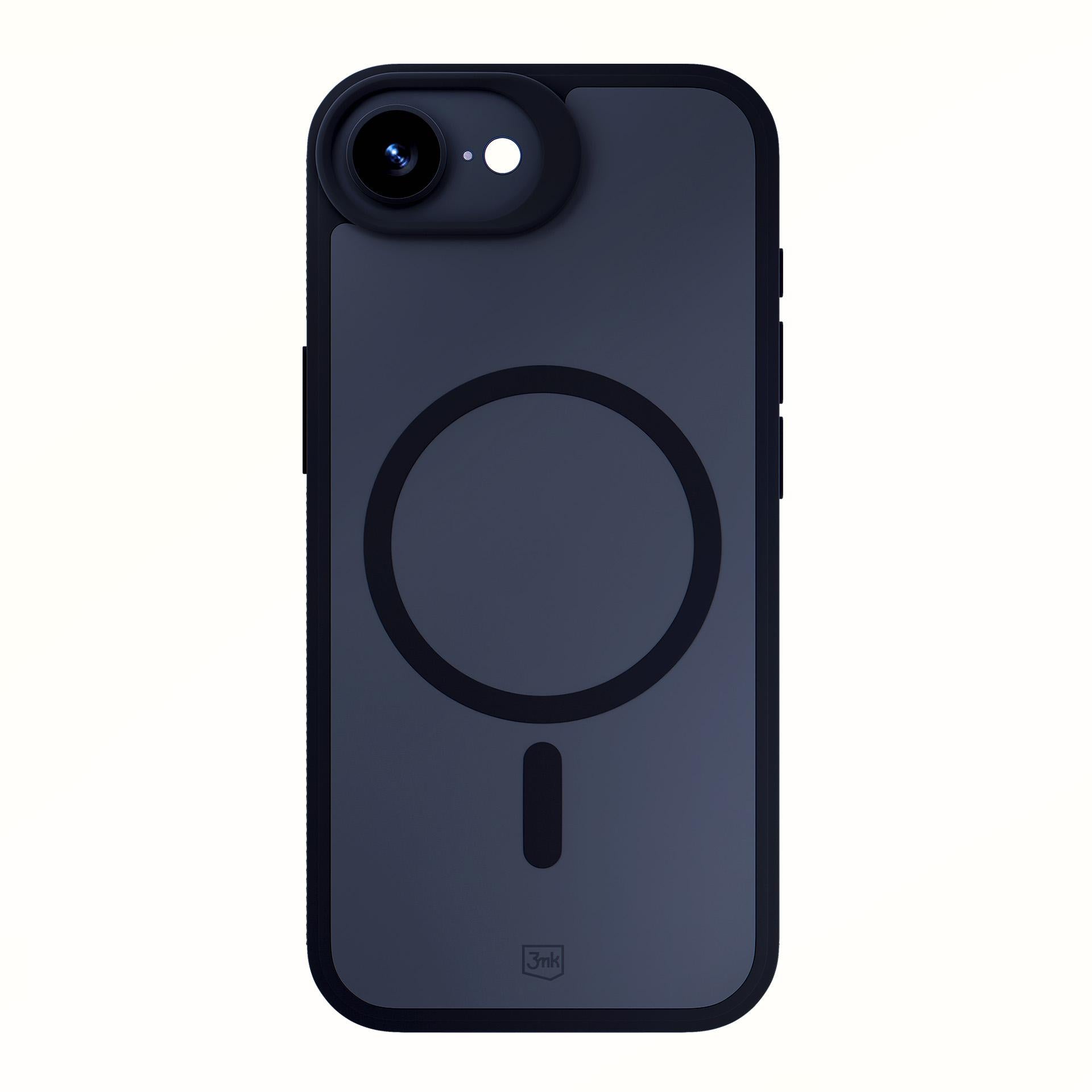 3mk Smoke MagCase, skirtas Apple iPhone SE4/16E – matinė juoda -- Apple iPhone SE4