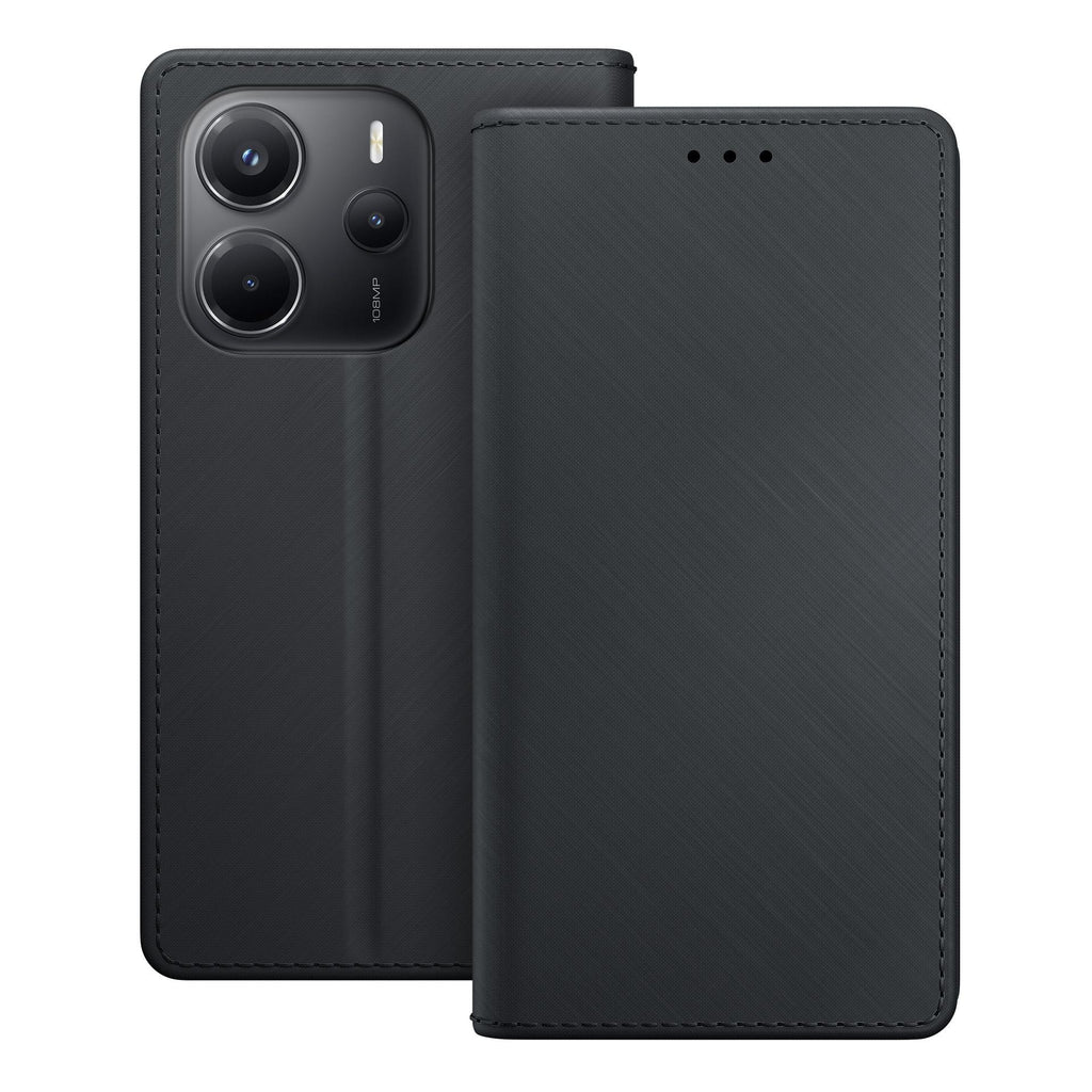 3mk piniginės dėklas, skirtas Xiaomi Redmi Note 14 4G - juodas