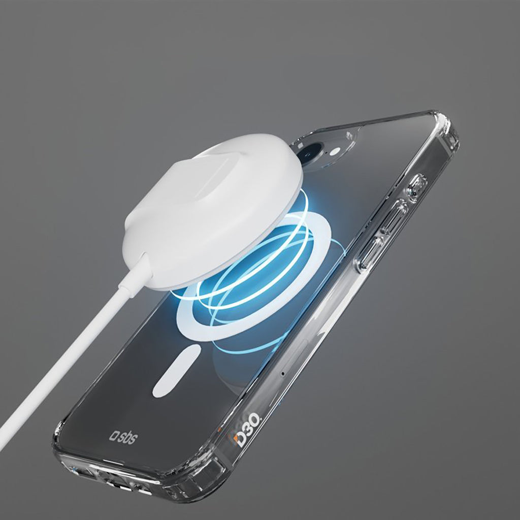 SBS Extreme Mag D3O MagSafe dėklas iPhone 16e – skaidrus