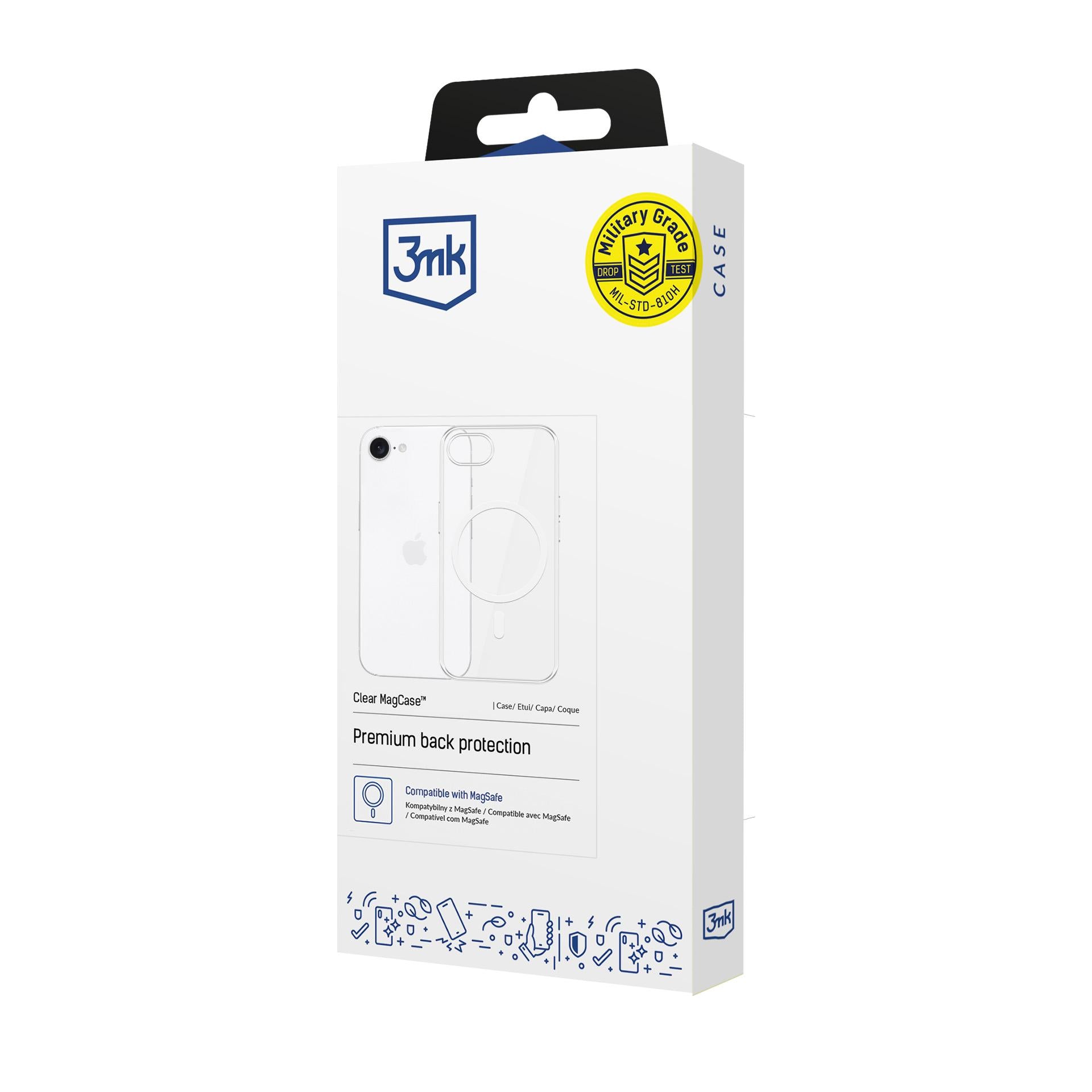 3mk clear magcase skirtas apple iPhone 16E - transparent
