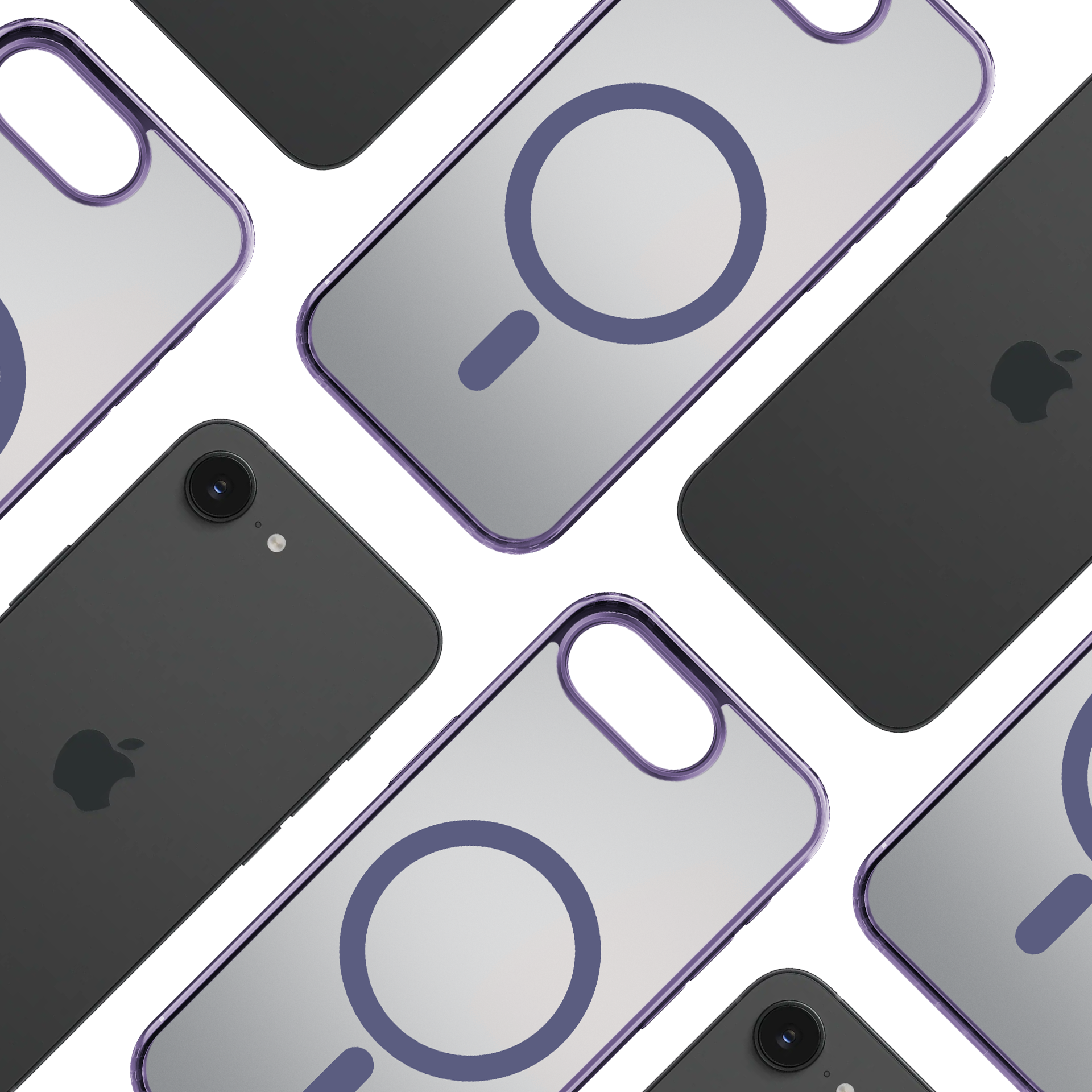 3mk Frosty MagCase, skirtas Apple iPhone 16E – violetinė