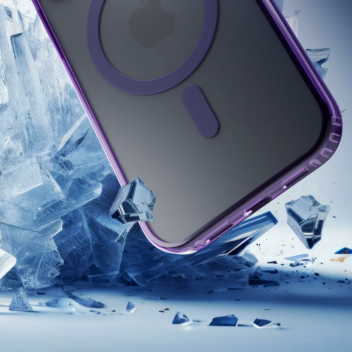 3mk Frosty MagCase, skirtas Apple iPhone 16E – violetinė