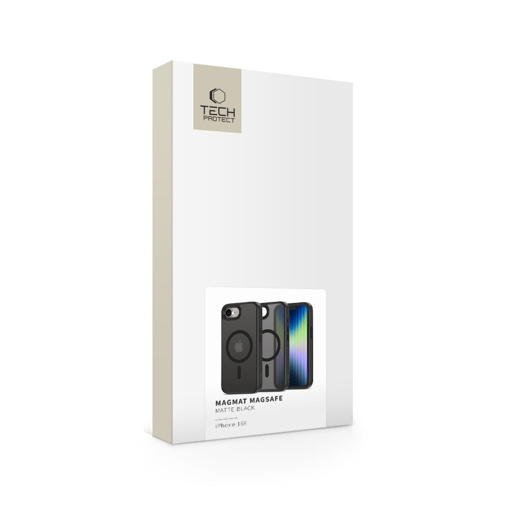 Tech-Protect MagMat MagSafe dėklas iPhone 16e – juodas -- iPhone 16e