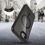 Tech-Protect MagMat MagSafe dėklas iPhone 16e – juodas, skaidrus -- iPhone 16e