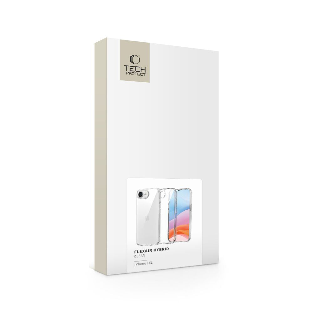 Tech-Protect FlexAir Hybrid dėklas iPhone 16e – skaidrus -- iPhone 16e