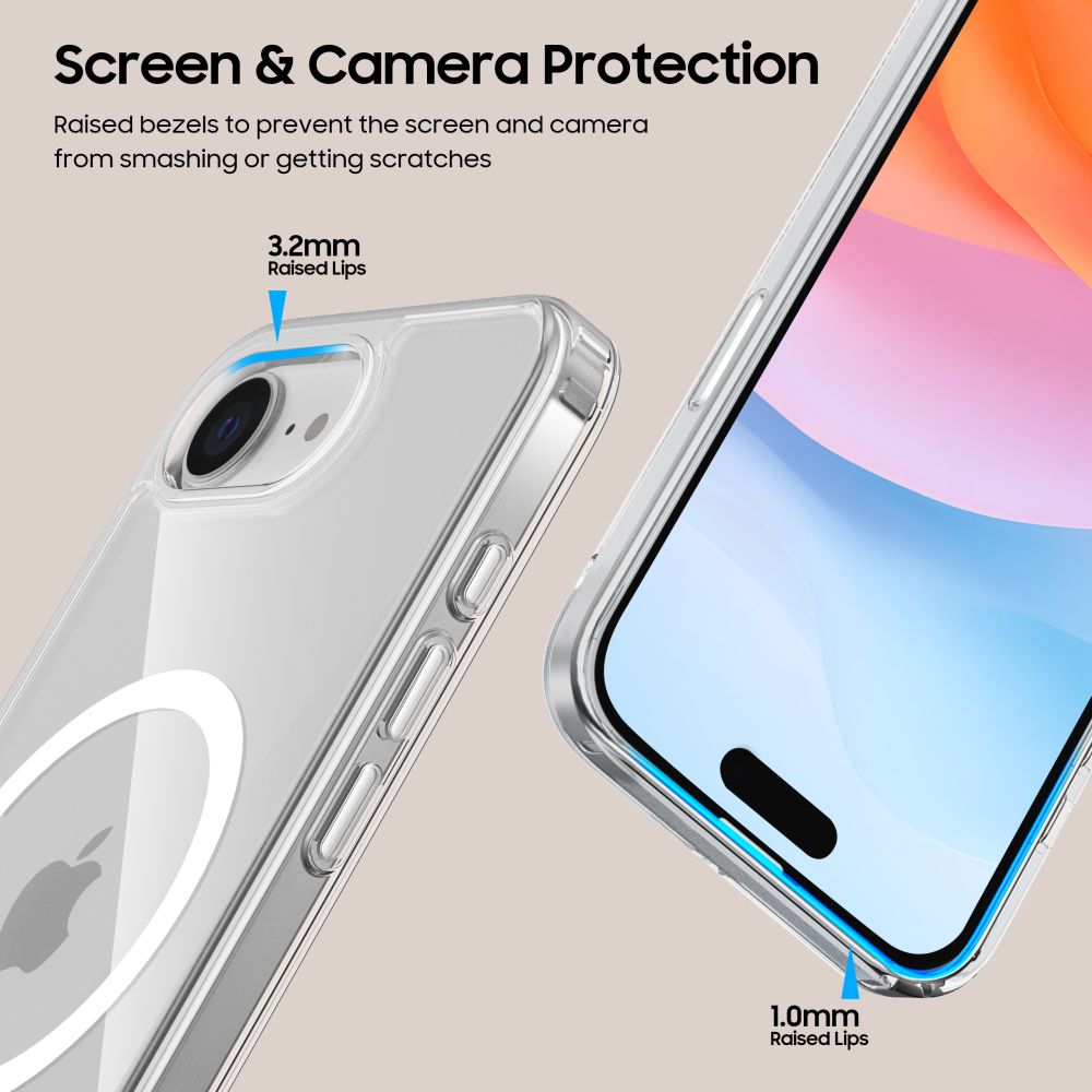 Tech-Protect FlexAir MagSafe dėklas iPhone 16e – skaidrus -- iPhone 16e
