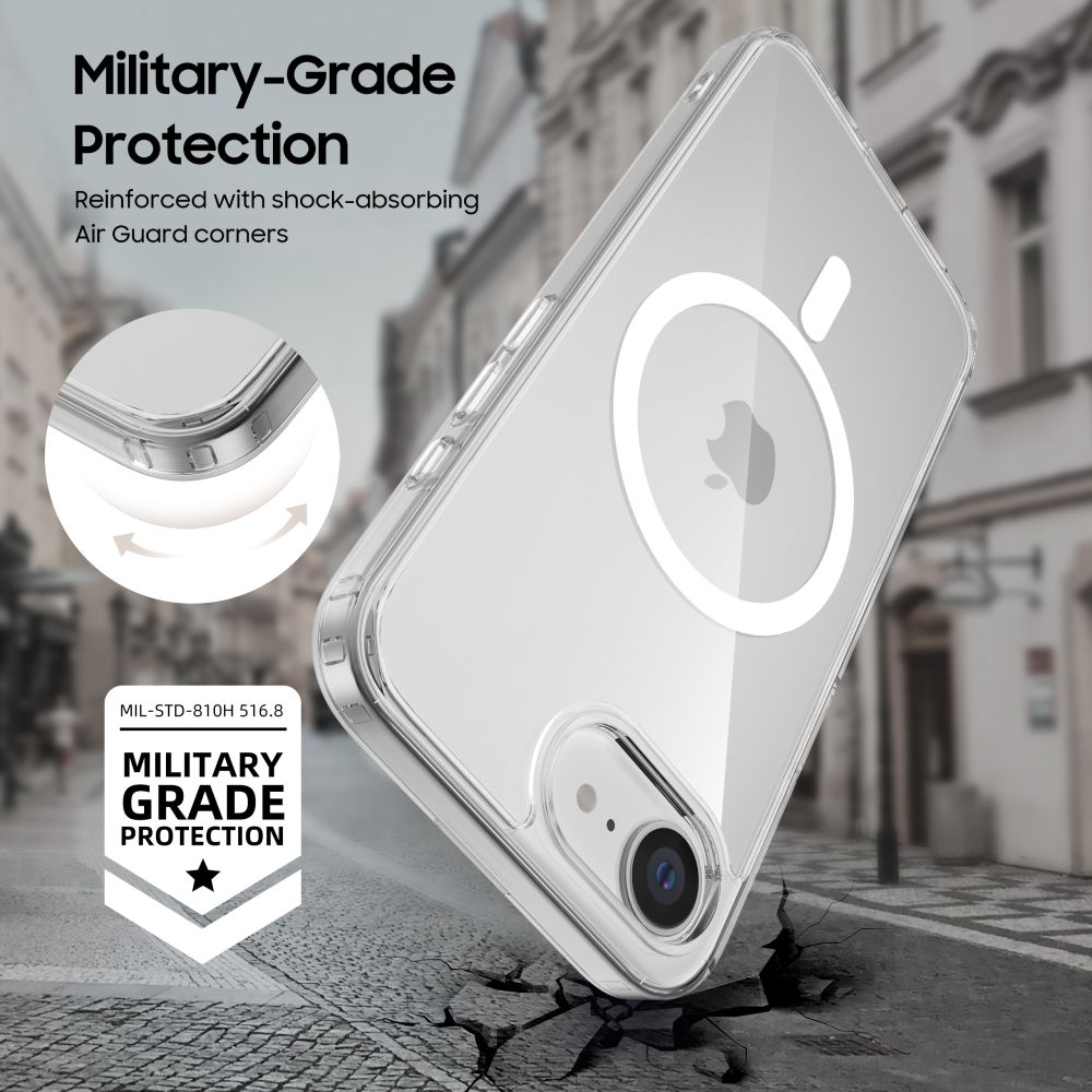 Tech-Protect FlexAir MagSafe dėklas iPhone 16e – skaidrus -- iPhone 16e