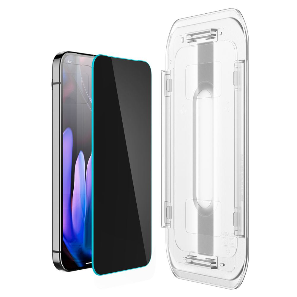 Spigen EZ Fit privatumo stiklas Pixel 9/9 Pro (2 vnt.)