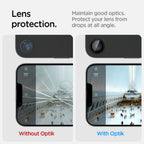 Spigen Optik TR kameros stiklas iPhone 16e – juodas, 2 vnt.