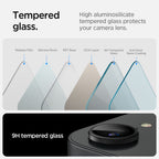 Spigen Optik TR kameros stiklas iPhone 16e – juodas, 2 vnt.