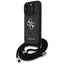 Guess 4G dėklas su dirželiu iPhone 16 Pro Max – juodas
