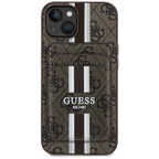 Guess MagSafe dėklas su pinigine iPhone 15 – rudas