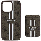 Guess 4G Stripes MagSafe dėklas iPhone 16 Pro Max – rudas