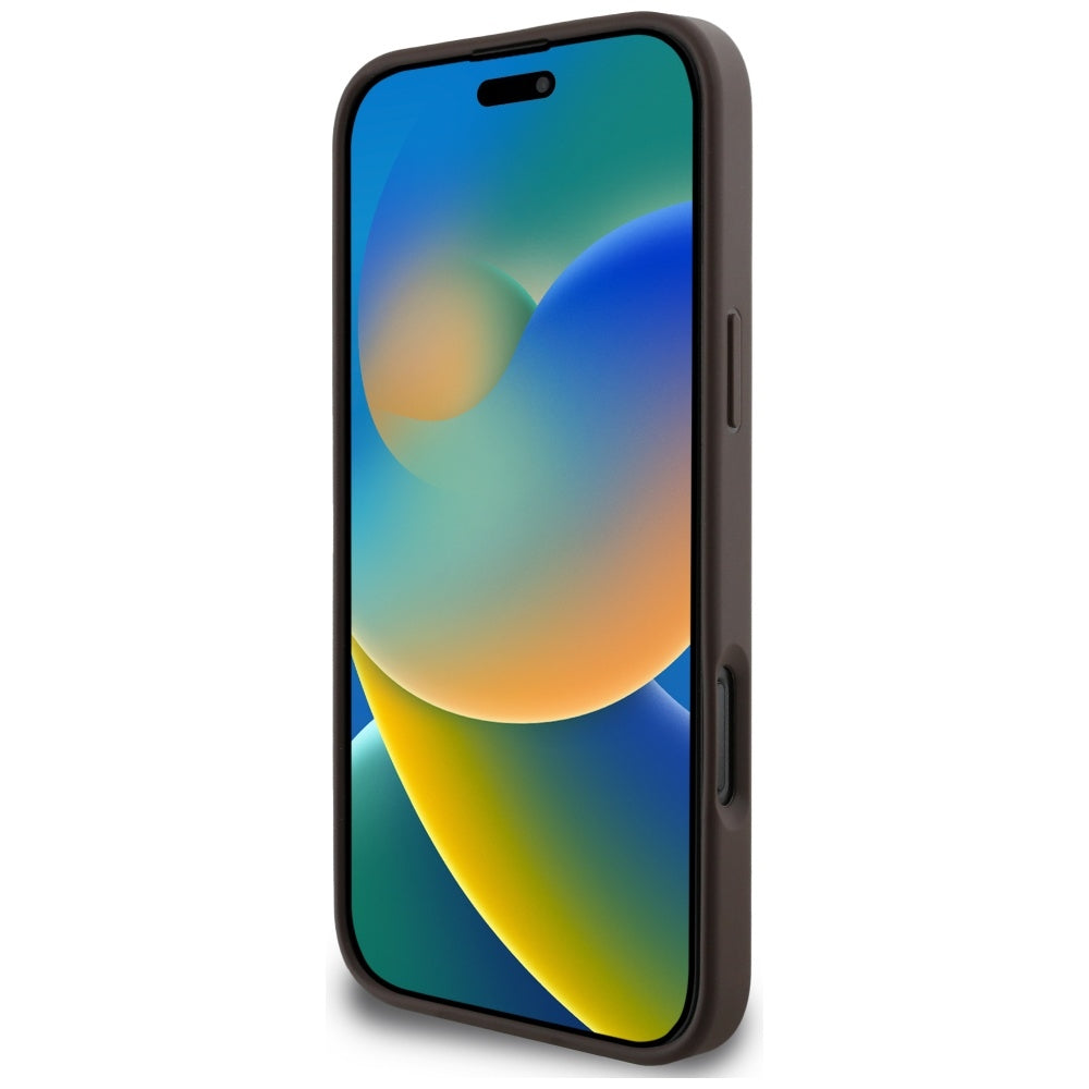Guess 4G Stripes MagSafe dėklas iPhone 16 Pro Max – rudas