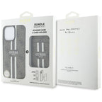 Guess 4G Stripes MagSafe dėklas iPhone 16 Pro Max – rudas