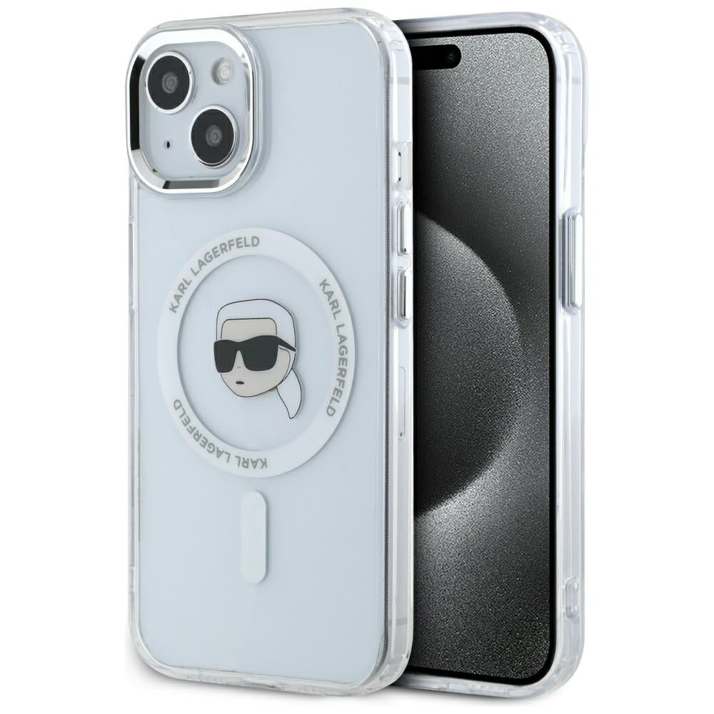 Karl Lagerfeld MagSafe dėklas iPhone 15 – baltas -- iPhone 15