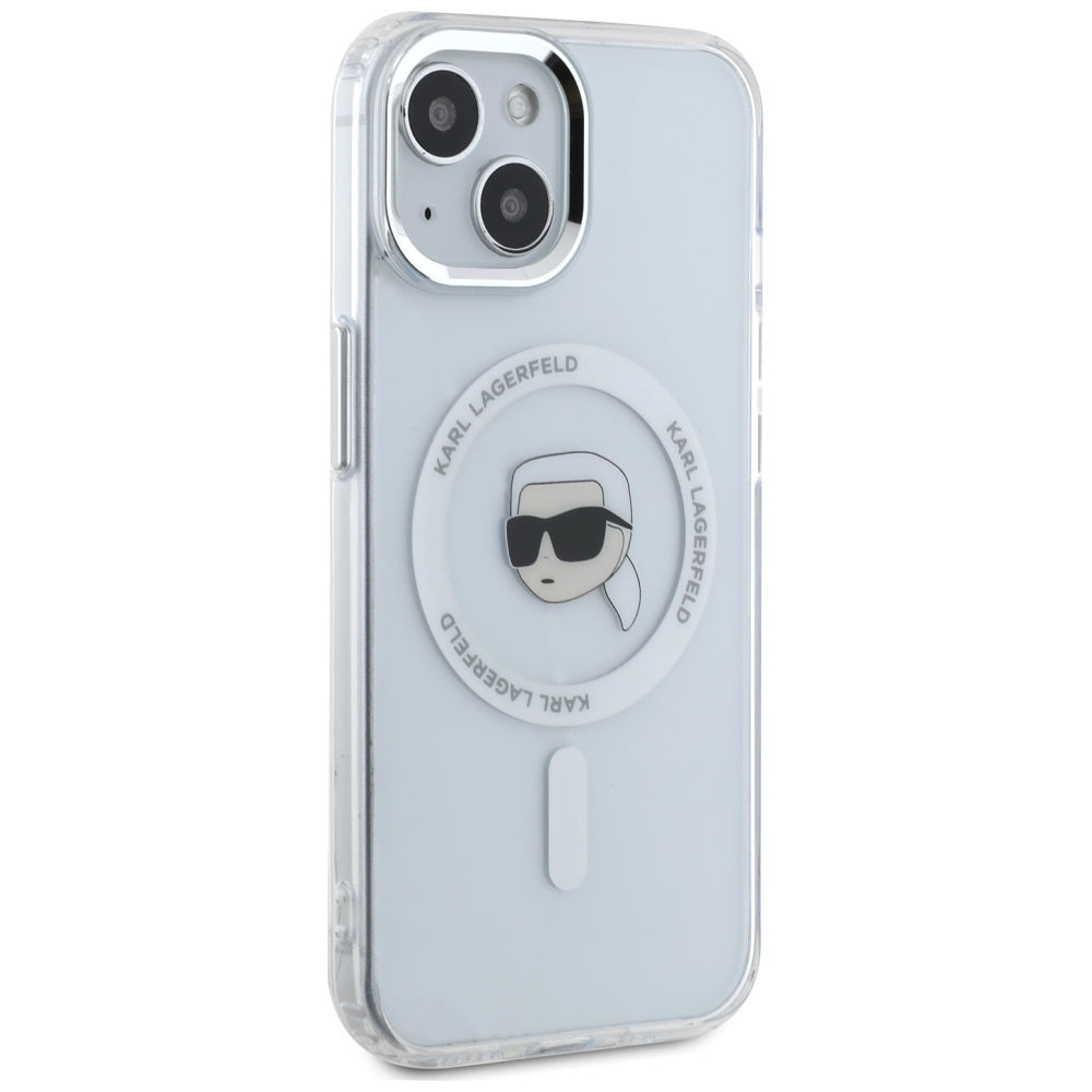 Karl Lagerfeld MagSafe dėklas iPhone 15 – baltas -- iPhone 15