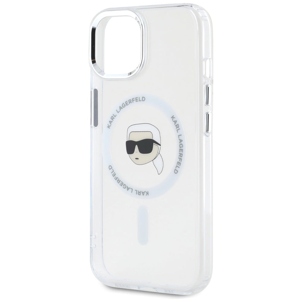 Karl Lagerfeld MagSafe dėklas iPhone 15 – baltas -- iPhone 15