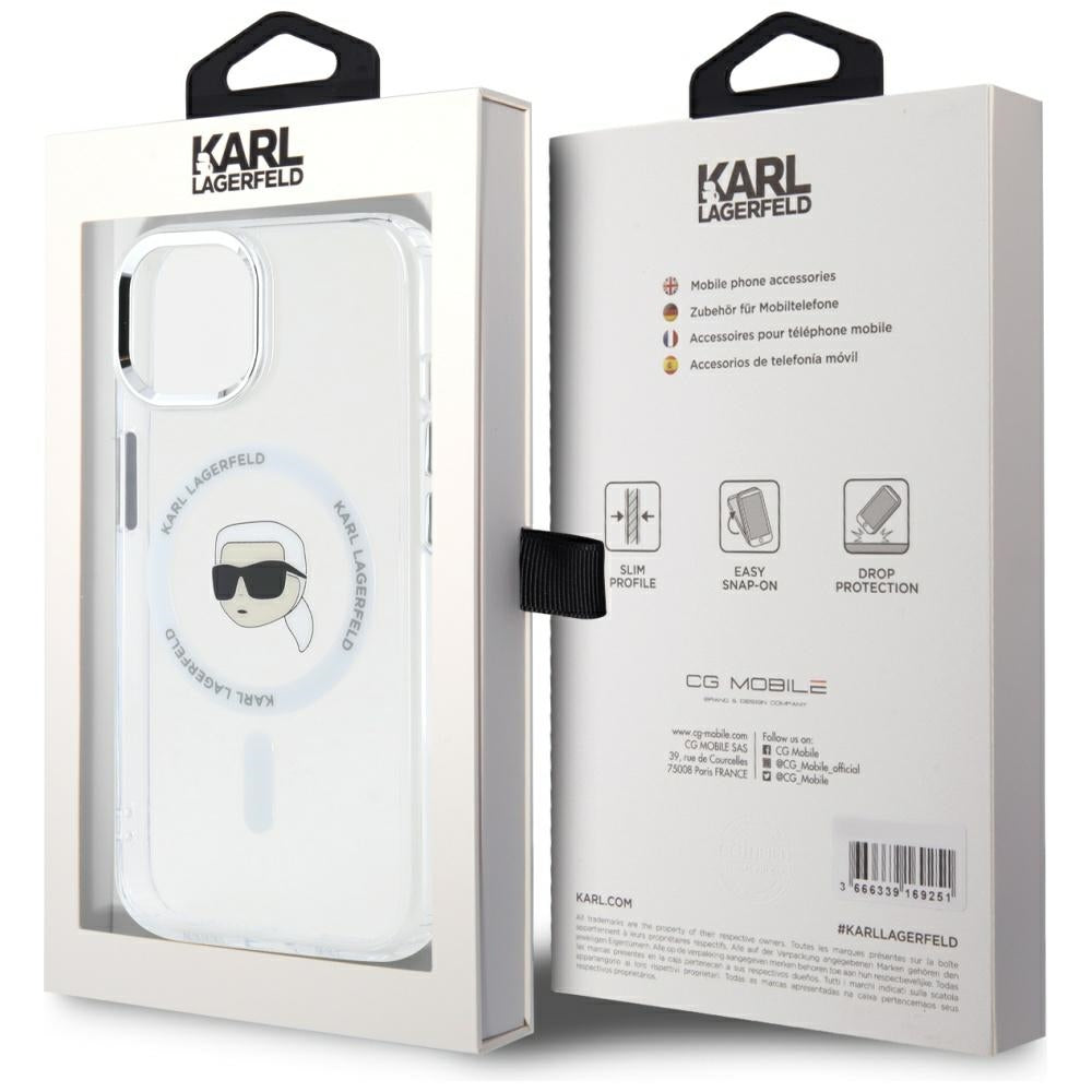 Karl Lagerfeld MagSafe dėklas iPhone 15 – baltas -- iPhone 15
