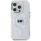 Karl Lagerfeld MagSafe dėklas iPhone 15 Pro Max – baltas