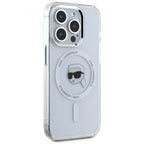 Karl Lagerfeld MagSafe dėklas iPhone 15 Pro Max – baltas
