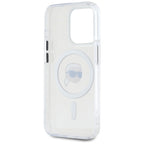 Karl Lagerfeld MagSafe dėklas iPhone 15 Pro Max – baltas