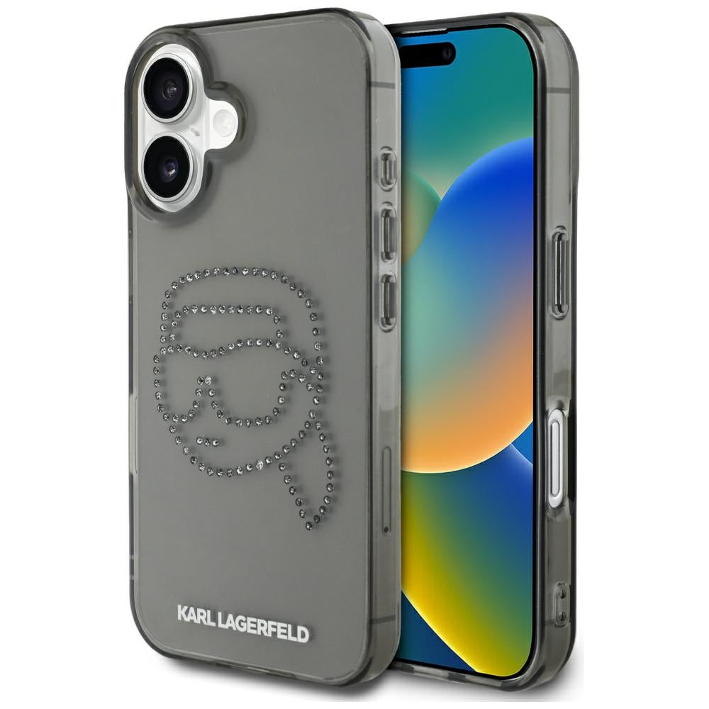 Karl Lagerfeld dėklas iPhone 16 – juodas
